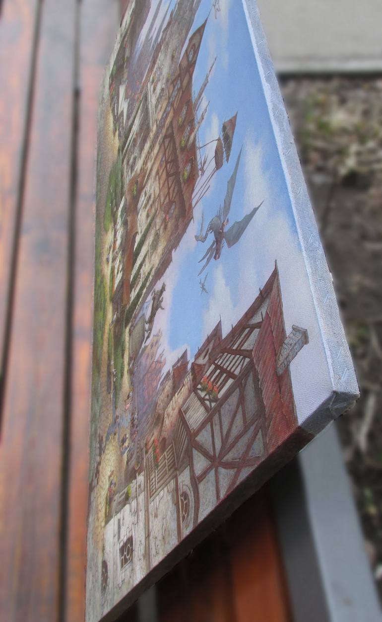 Original Realism Architecture Painting by Gorg Artist