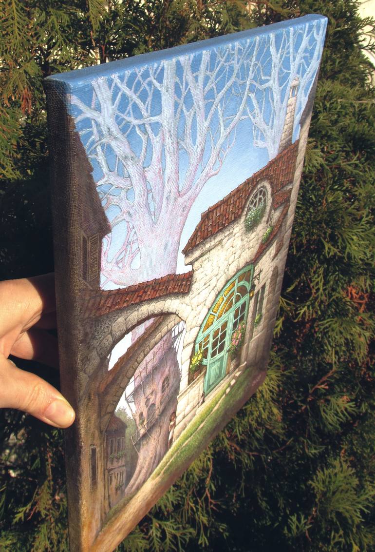 Original Impressionism Architecture Painting by Gorg Artist