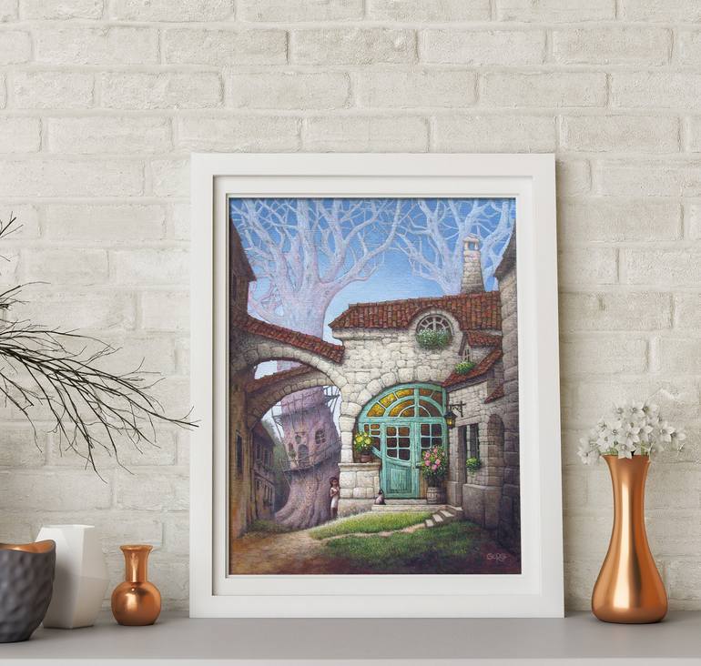 Original Impressionism Architecture Painting by Gorg Artist
