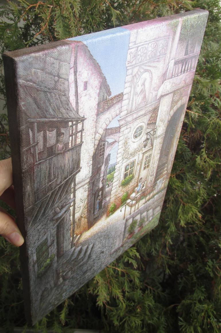 Original Illustration Architecture Painting by Gorg Artist