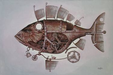 Print of Surrealism Fish Paintings by Gorg Artist