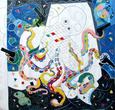 Original Abstract Expressionism Popular culture Paintings by Frederick Mazezky