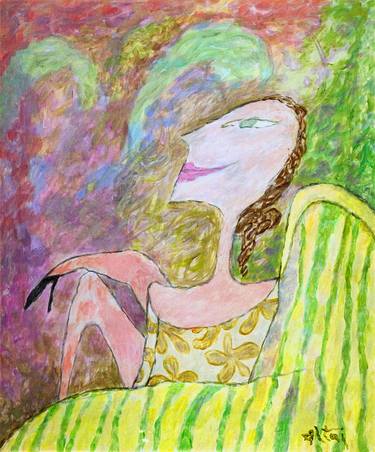 Print of Expressionism Women Paintings by Altai Sadiqzade