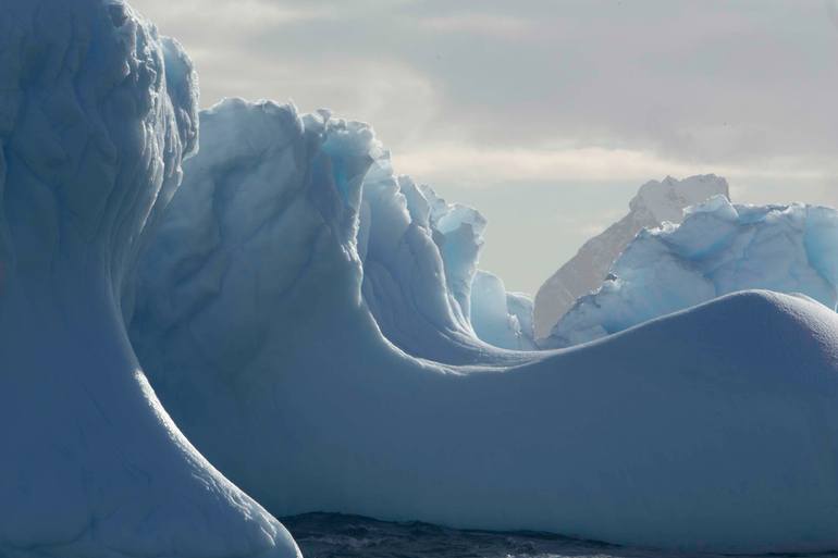 Original Seascape Photography by Roberta Jean Smith | Abstract Art on Aluminum | South of the Antarctic Circle Near Detaille Island 4