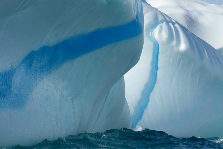 Original Seascape Photography by Roberta Jean Smith | Abstract Art on Aluminum | South of the Antarctic Circle Near Detaille Island 5