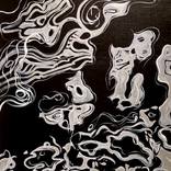 Biomorphic Waters Black and White by Roberta Jean Smith