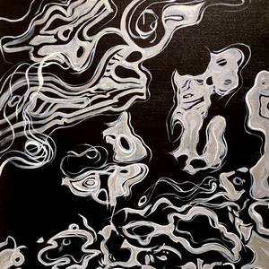Biomorphic Waters Black and White