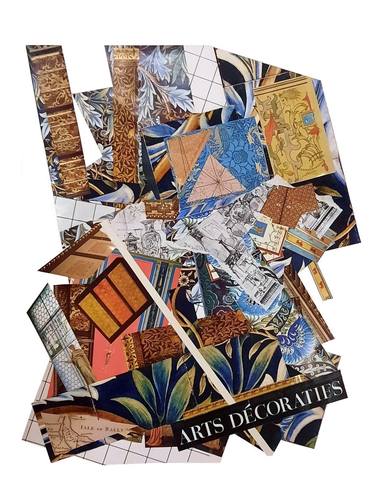 Original Abstract Collage by Jean-Luc PERRAULT