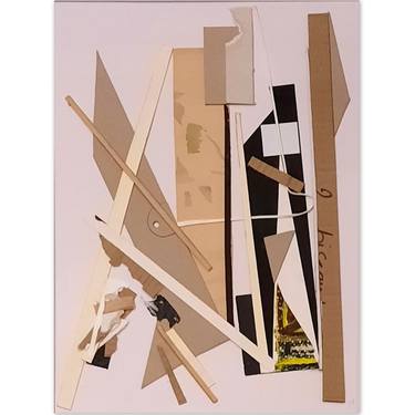 Original Abstract Collage by Jean-Luc PERRAULT