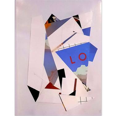 Original Abstract Collage by Jean-Luc PERRAULT