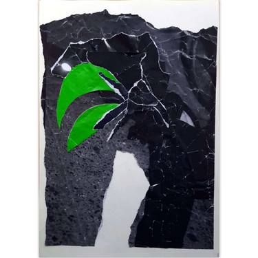Original Abstract Collage by Jean-Luc Perrault