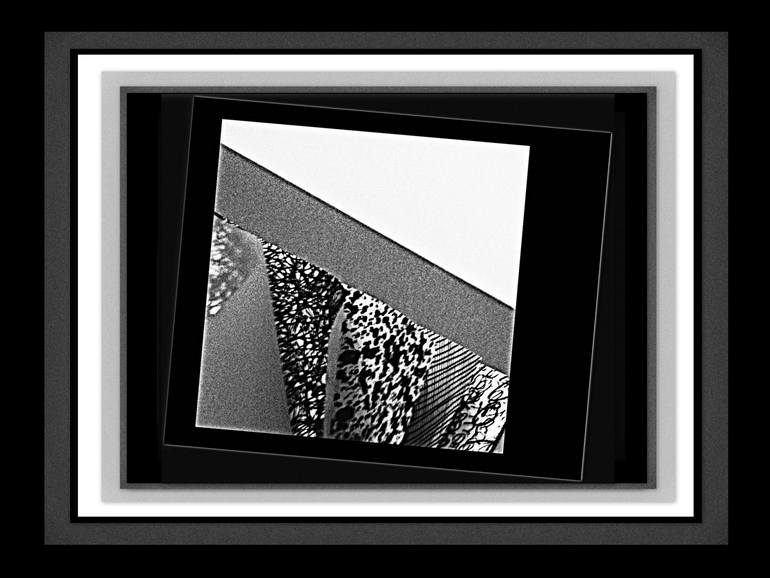 Black & White Framed Geometry - Limited Edition 1 of 2 Mixed Media by ...