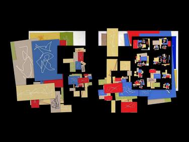 Original Abstract Mixed Media by Jean-Luc Perrault
