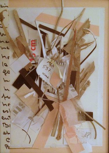 Print of Abstract Collage by Jean-Luc PERRAULT