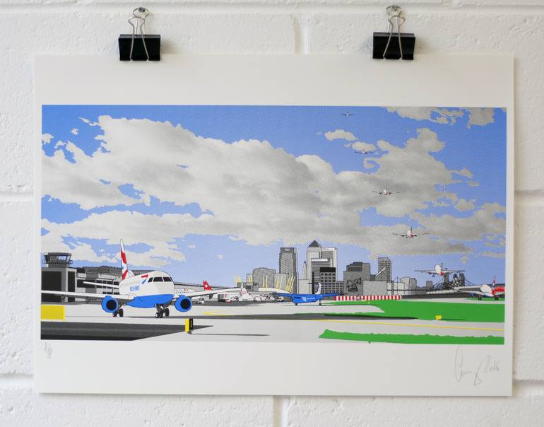 Original Illustration Architecture Printmaking by Gerry Buxton
