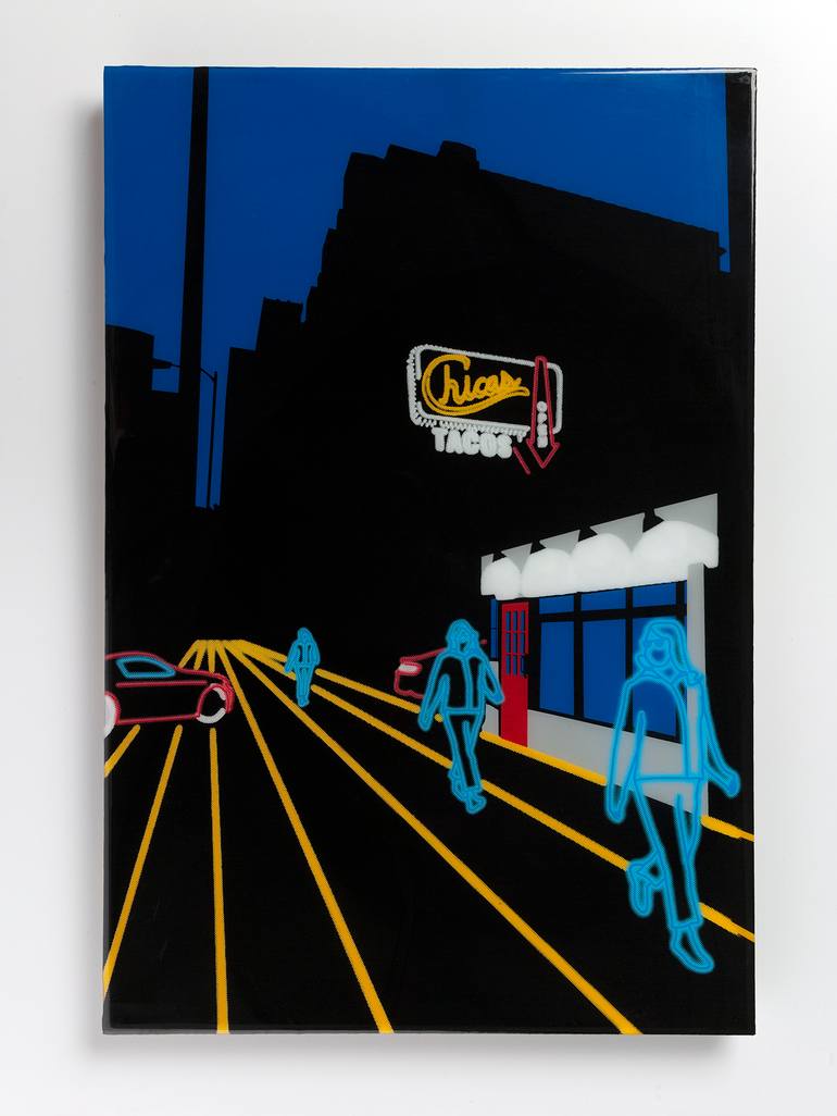 Original Figurative Cities Printmaking by Gerry Buxton