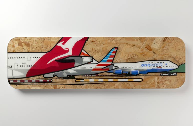 Original Figurative Airplane Printmaking by Gerry Buxton