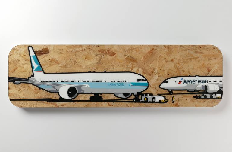 Original Figurative Aeroplane Printmaking by Gerry Buxton
