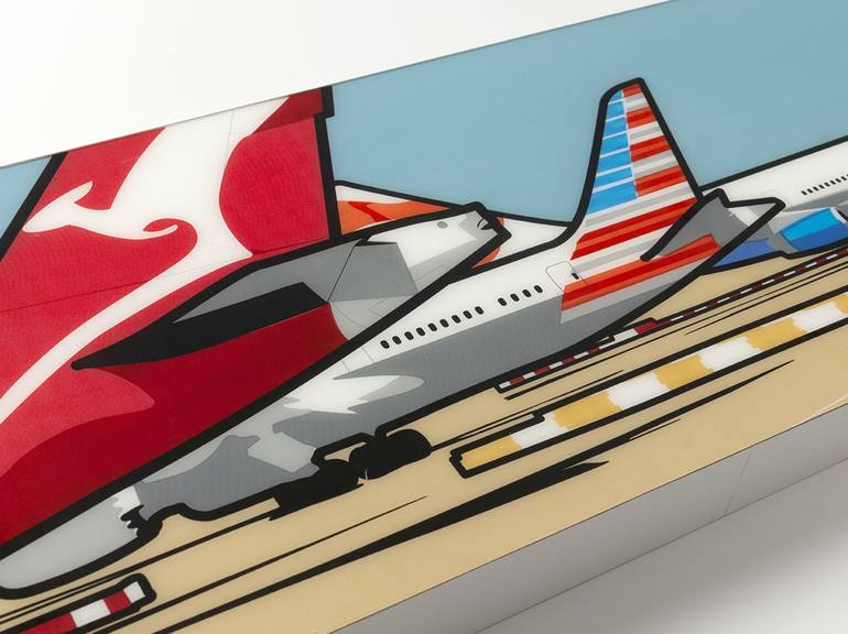 Original Figurative Airplane Printmaking by Gerry Buxton