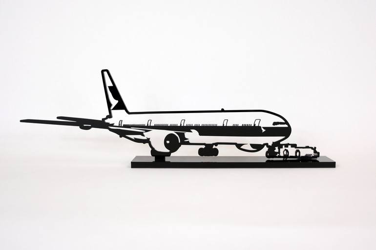 Original Figurative Airplane Sculpture by Gerry Buxton