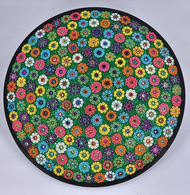 Original Abstract Floral Sculpture by Julie Mars