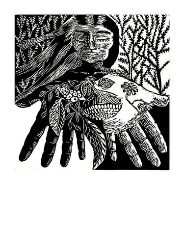 Print of Surrealism Nature Printmaking by Lucy Rya