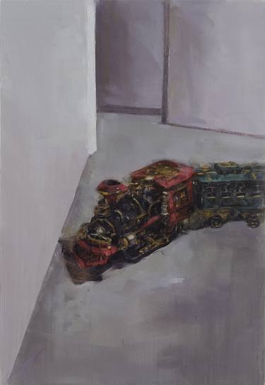 Print of Figurative Train Paintings by Vasilis Soulis