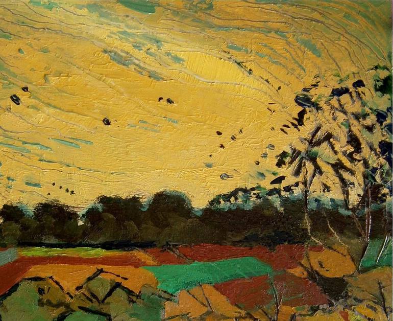 Original Expressionism Landscape Painting by Lola Soto Vicario