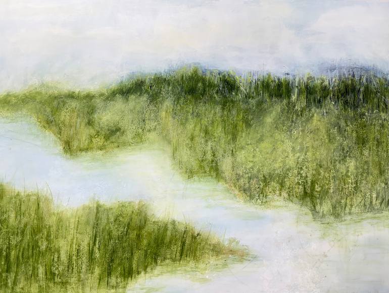 Original Landscape Painting by Juanita Bellavance | Impressionism Art on Canvas | Where the Water Waits, Original landscape painting