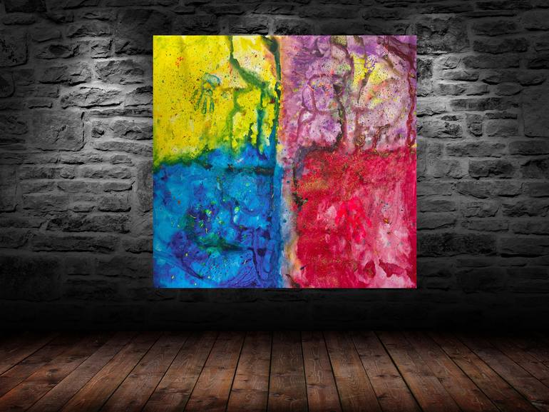 Original Abstract Erotic Painting by D M