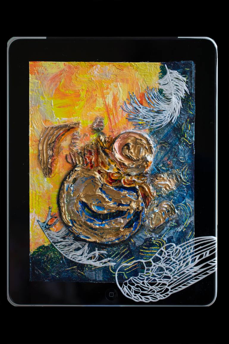 Original Abstract Outer Space Painting by Brittany Ellis