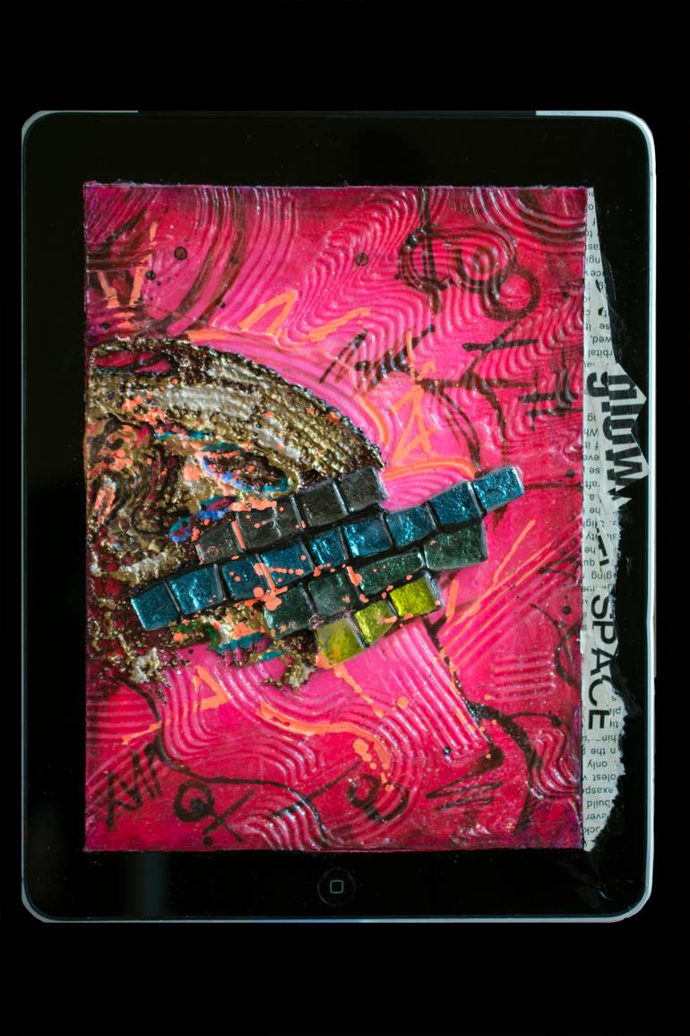 Original Abstract Outer Space Painting by Brittany Ellis