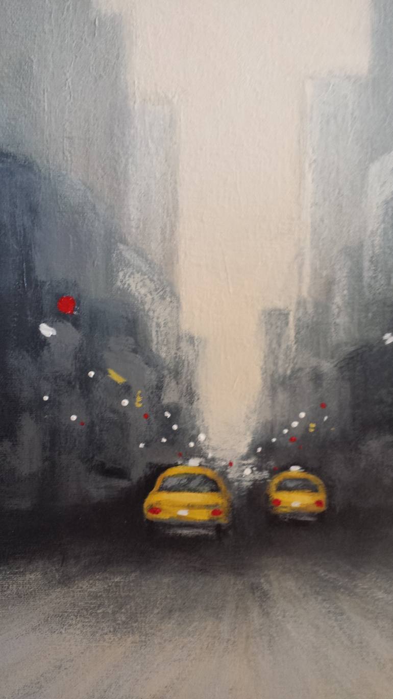 Original Modern Cities Painting by Rita Vindedzis