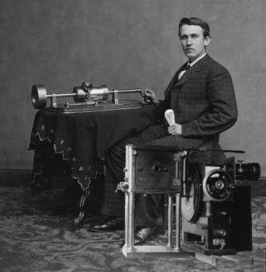 Histograph:  Thomas Edison had cinematic memory, sonic memory and night vision, 1890. - Limited Edition of 1 thumb