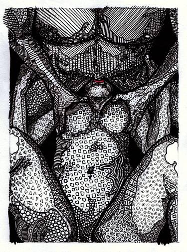 Original Erotic Drawing by CRD Larson