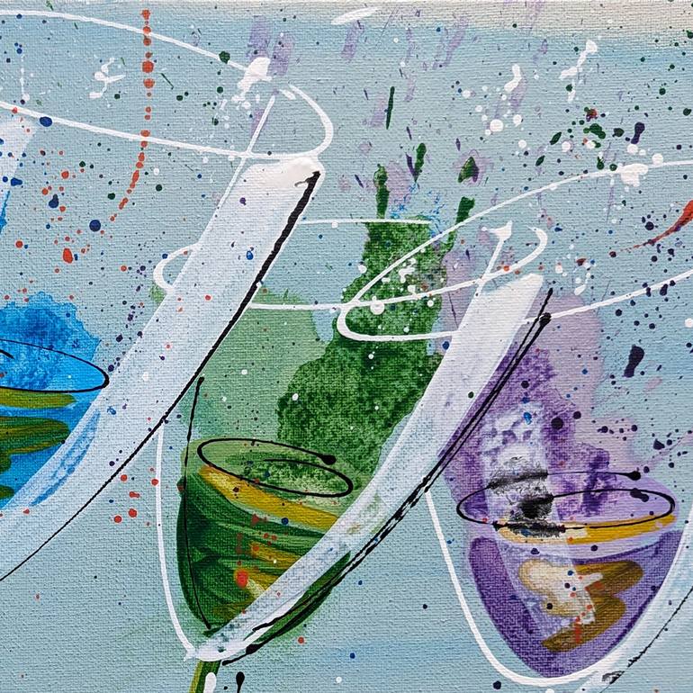 Original Abstract Expressionism Food & Drink Painting by Nicky Courtman