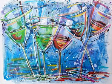 Original Abstract Food & Drink Paintings by Nicky Courtman