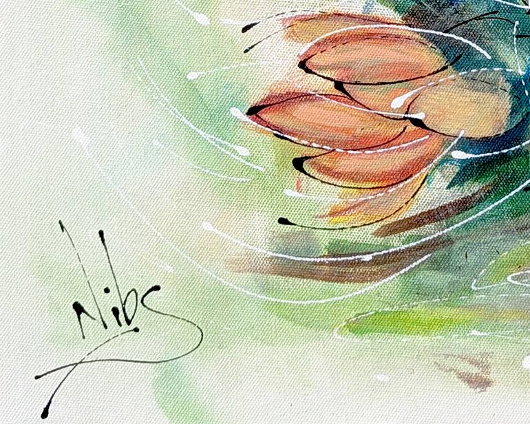 Original Abstract Floral Painting by Nicky Courtman