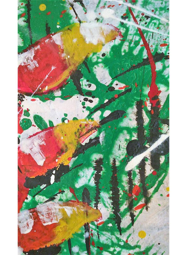 Original Abstract Expressionism Botanic Painting by Nicky Courtman