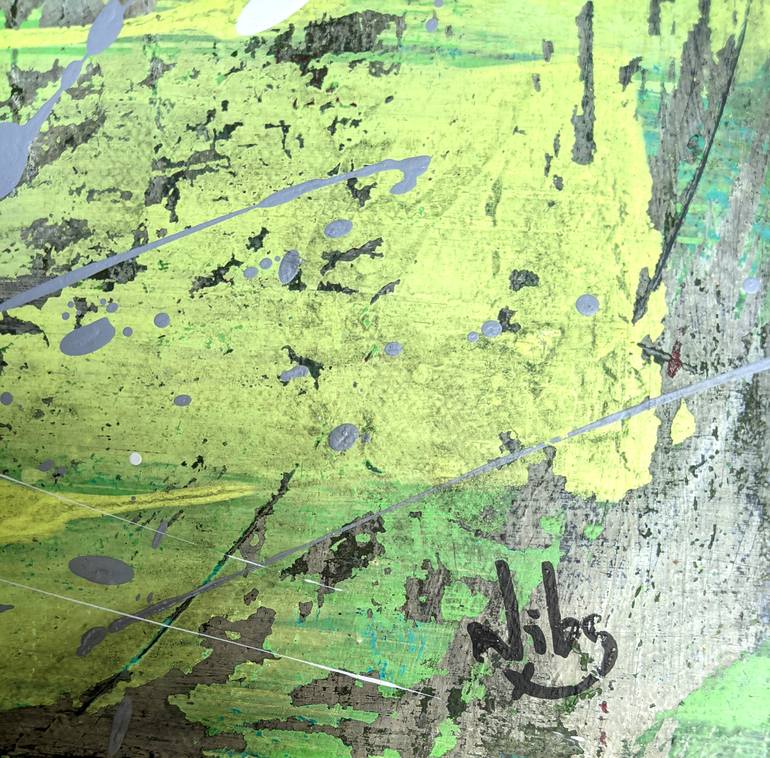 Original Abstract Language Painting by Nicky Courtman