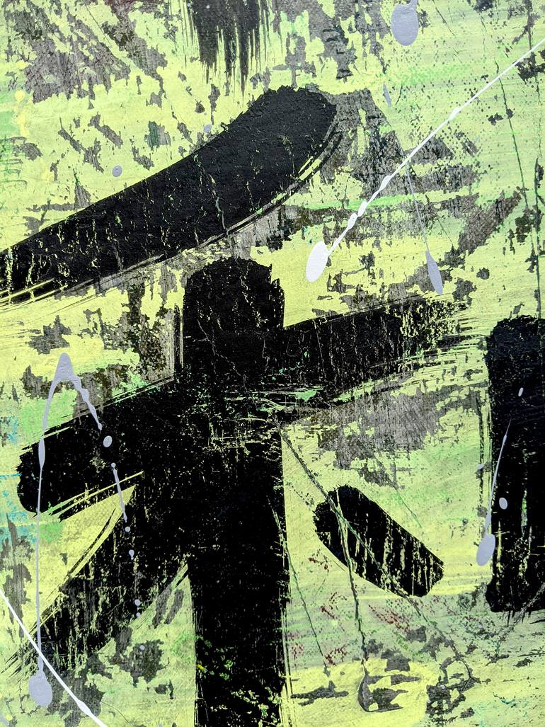 Original Abstract Language Painting by Nicky Courtman