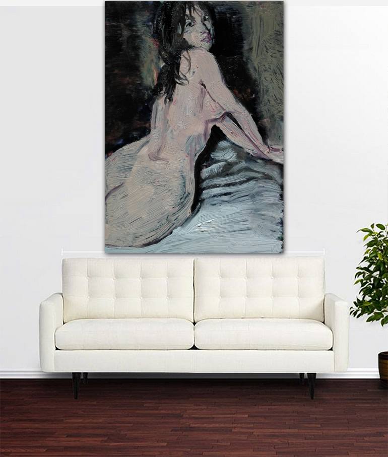 Original Expressionism Erotic Painting by Sunshine Art