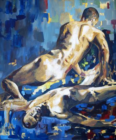 Print of Expressionism Men Paintings by Osvaldo Sequeira