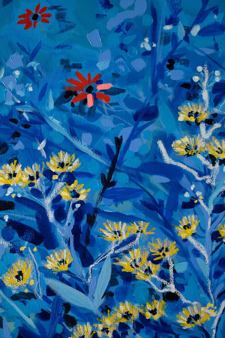 Original Abstract Floral Painting by Patrick Walsh