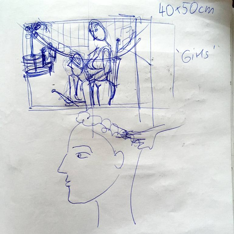 Original Documentary Pop Culture/Celebrity Painting by Joanna Maria Studio Paintings