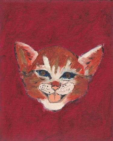 Original Impressionism Cats Paintings by john hodgson