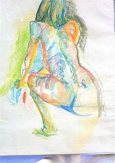 Original Nude Drawing by Jianulla Zimmerman