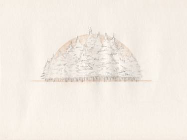 Print of Landscape Drawings by Mariano Luque Romero