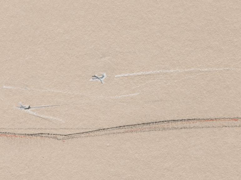 Original Abstract Landscape Drawing by Mariano Luque Romero