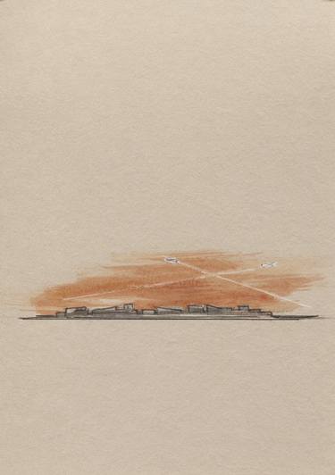 Original Conceptual Landscape Drawings by Mariano Luque Romero